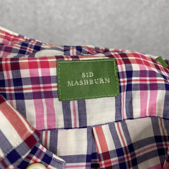 Sid Mashburn Shirt Mens S Multicolor Plaid Long Sleeve Button Down - Picture 7 of 9